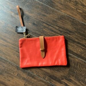 Italy leather wristlet